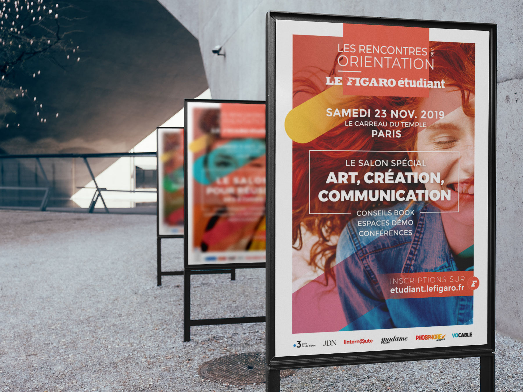 ROFE Les Rencontres de l'Orientation du FIgaro Étudiant Event Design Meunier Directeur artistique graphiste art director graphic designer